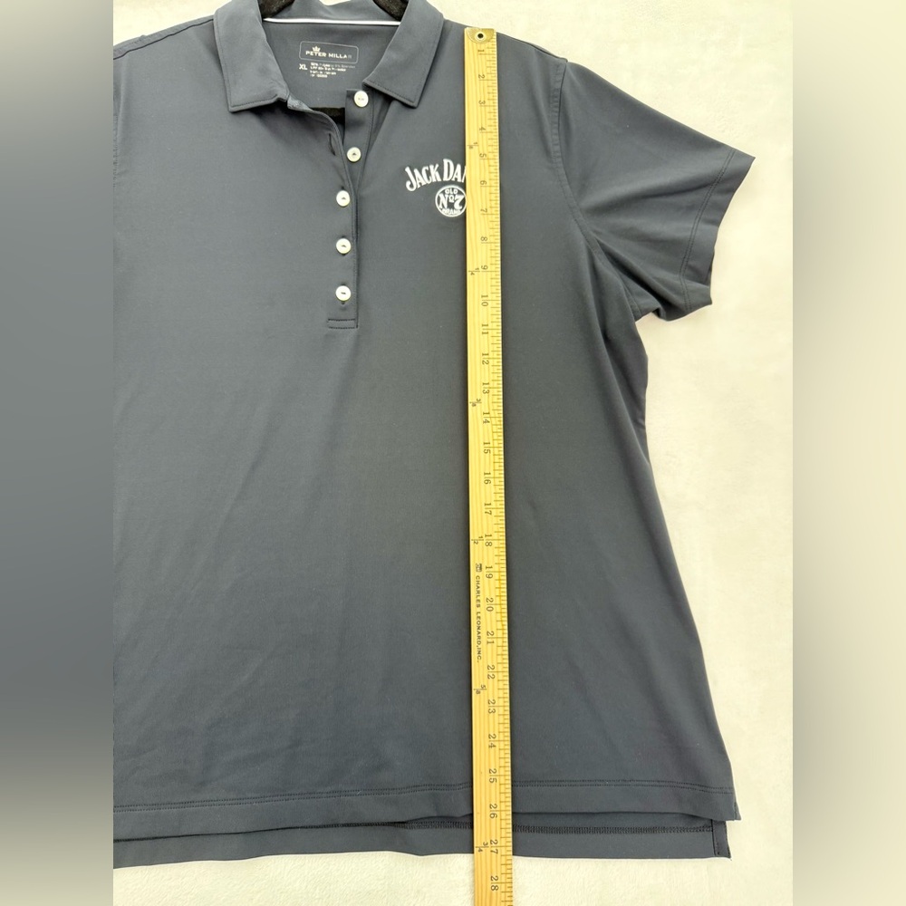 Women’s Peter Miller Black Golf Polo Jack Daniel’s Number 7 Size XL - Picture 2 of 7